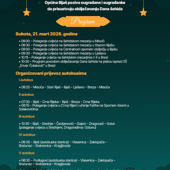 Najava obilježavanja Dana šehida u organizaciji Općine Ilijaš